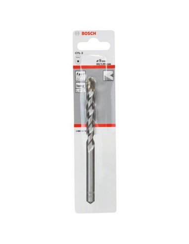 Brocas para hormigón CYL-3 9 x 80 x 120 mm, d 8 mm