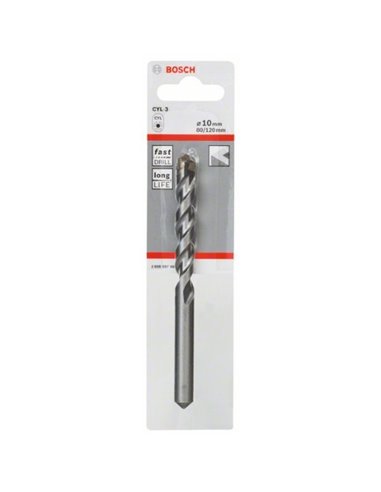 Brocas para hormigón CYL-3 10 x 80 x 120 mm, d 9 mm