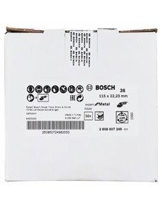Disco lijador de fibra R444, Expert for Metal D  115 mm K  36