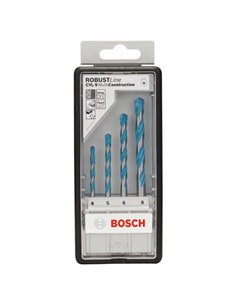 Set de brocas CYL-9 MultiConstruction, 4 unidades, de 4/5/6/8 mm