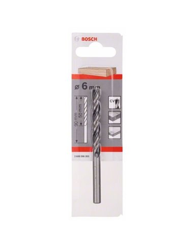 Brocas en espiral para madera estándar 6 x 57 x 93 mm, d 6 mm