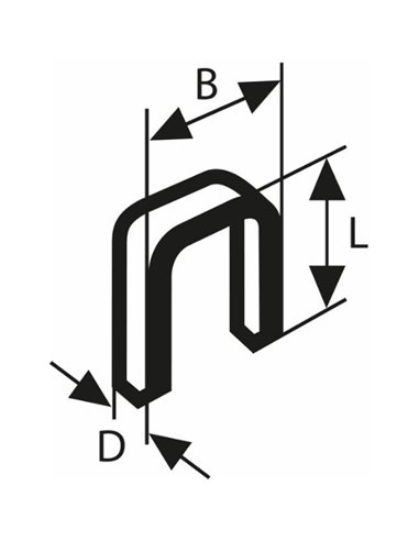 Grapa de lomo estrecho tipo 55 6 x 1,08 x 12 mm