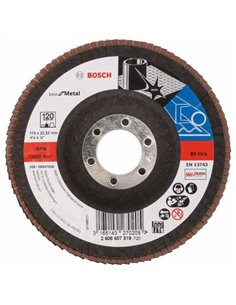 Plato pulidor X571, Best for Metal D  115 mm G  120, acodado