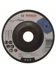 Disco de desbaste acodado Standard for Metal A 24 P BF, 115 mm, 22,23 mm, 6,0 mm