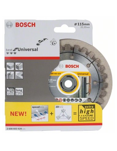 Disco de corte de diamante Best for Universal 115 x 22,23 x 2,2 x 12 mm