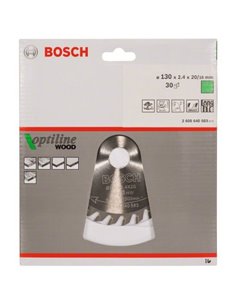 Hoja de sierra circular Optiline Wood 130 x 20/16 x 2,4 mm, 30