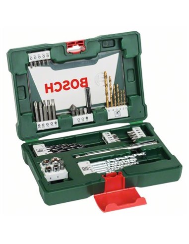 Maletín V-Line de puntas y brocas TiN de 48 piezas con barra imantada