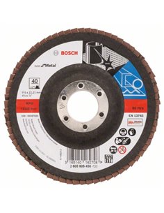 Plato pulidor X571, Best for Metal D  115 mm G  40, acodado