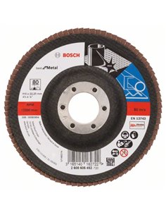 Plato pulidor X571, Best for Metal D  115 mm G  80, acodado