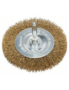 Rueda de alambre, ondulado, recubrimiento de latón 75x0,2 mm