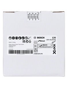 Discos de lija de fibra X-LOCK, Ø de 125 mm, G 120, R444, Expert for Metal, 1 pieza