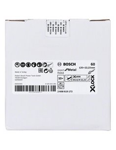 Discos de lija de fibra X-LOCK, Ø de 125 mm, G 60, R444, Expert for Metal, 1 pieza