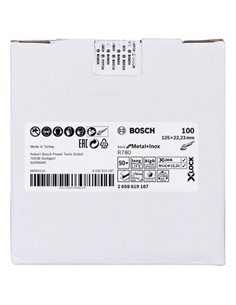 Disco de fibra X-LOCK, 125 mm, G80, orificio en estrella, R780, Best for Metal + Inox