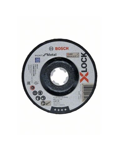 X-LOCK Expert for Metal 125x6x22,23, desbaste con rebaje