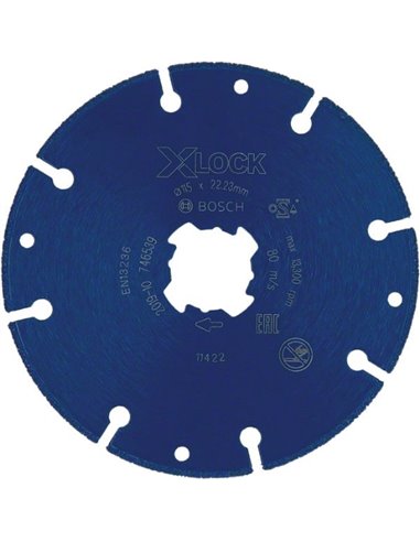 Disco de corte Expert Diamond Metal Wheel X-LOCK de 115 x 22,23 mm Para amoladoras pequeñas