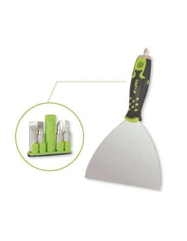 Espátula INOX 5 puntas mango goma 150