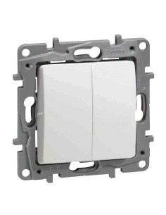 Conmutador doble NILOE Blanco