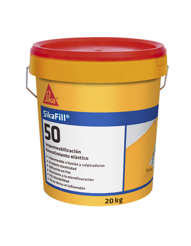 Caucho SIKAFILL 50 Fibra 20 Kg Blanco