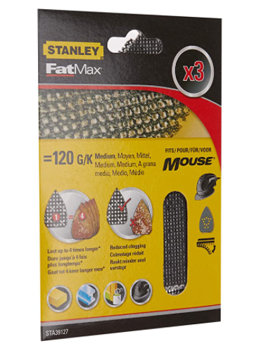 3 Hojas lija malla para mouse velcro