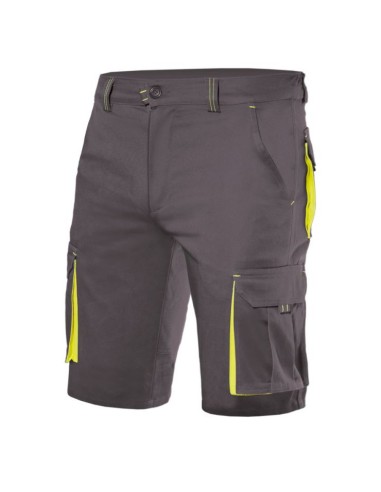 BERMUDA STRETCH bicolor gris/fluor