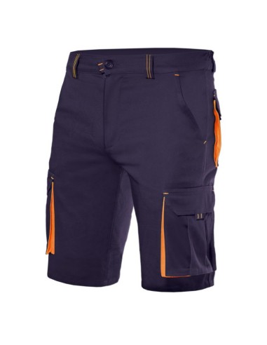 BERMUDA STRETCH bicolor marino/naranja