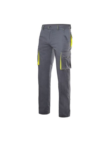 PANTALON STRETCH MULTIB. gris/amarillo