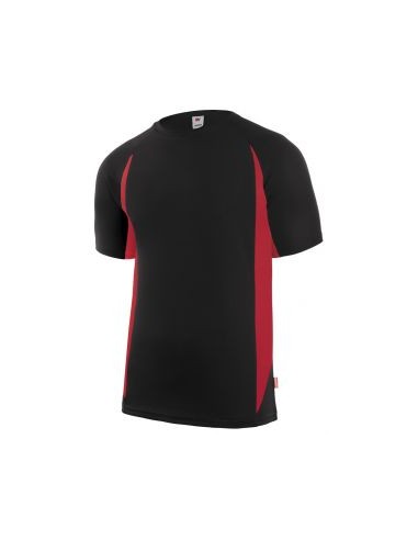 CAMISETA TÉCNICA M/C negro/rojo S