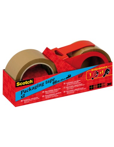 CINTA (2 ROLLOS) EMBALAR+DISPENSADOR