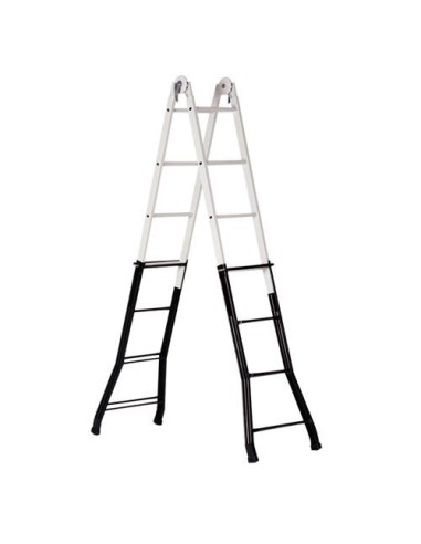 ESCALERA TELESCOPICA ACERO ALUMINIO 4+4